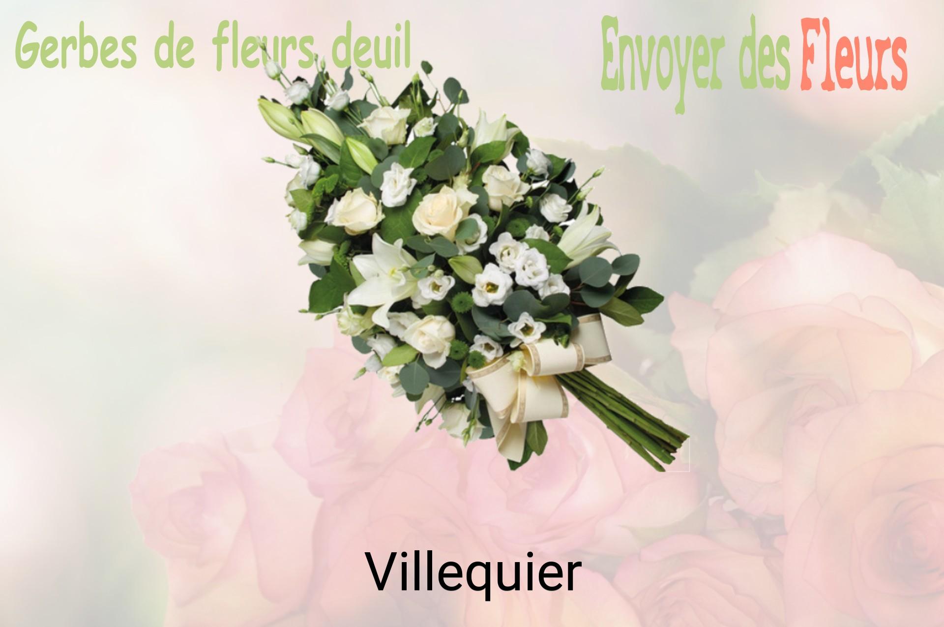 Gerbe de fleurs de deuil livrée à Villequier